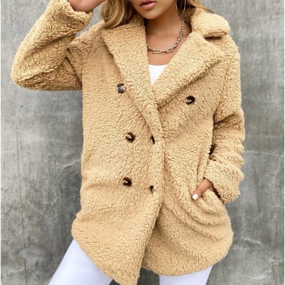 New Teddy  jacket button up